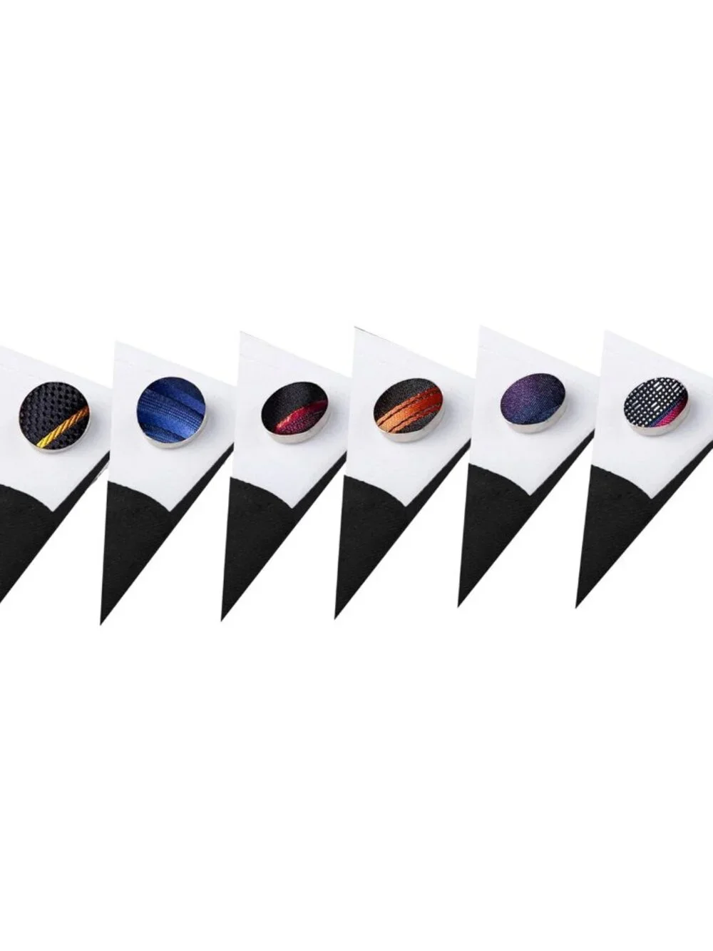 Elegant 6-Piece Men's Tie Set - Silk Neckties, Handkerchiefs & Cufflinks for
